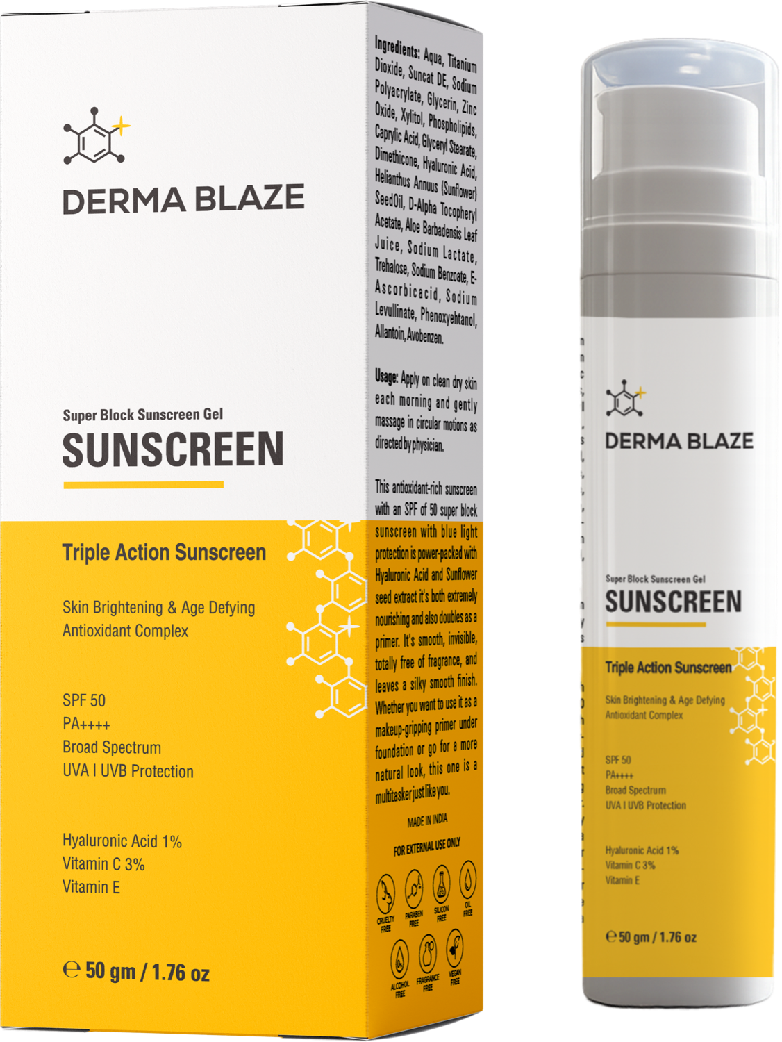 Sunscreen SPF 50 PA++++ — Daily Protection. Zero White Cast.